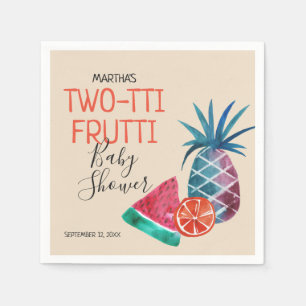 Two-tti Frutti Twins Baby Shower Serviette