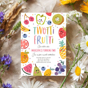 Two-tti Frutti Twotti Fruit Tropical 2. Geburtstag Einladung