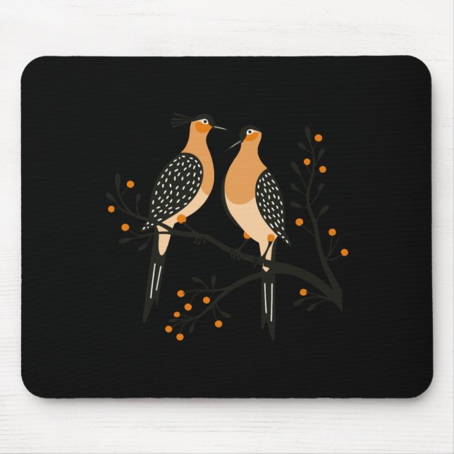 Two Turtle Doves Cut Out Stencil Retro Style 7 Bab Mousepad (Vorne)