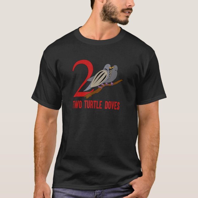 Two Turtle Doves  Song 12 Days Christmas Tee  (Vorderseite)