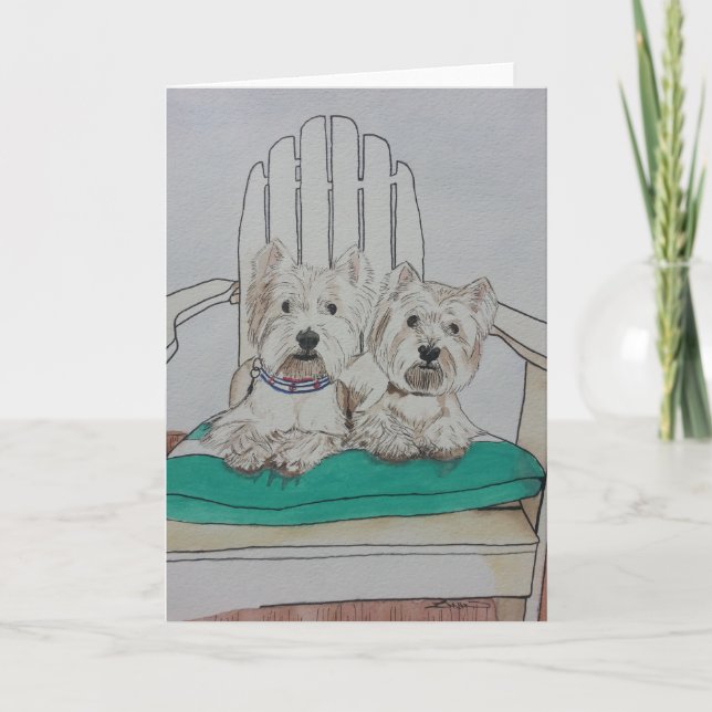 Two Westie Pals Karte (Vorderseite)