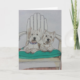 Two Westie Pals Karte