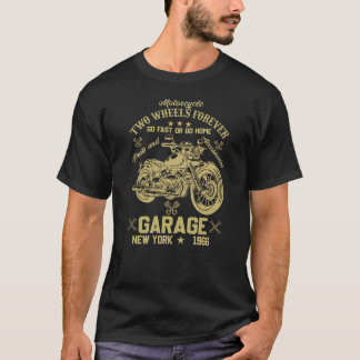 Two Wheels Adventure Motorcycle T-Shirt