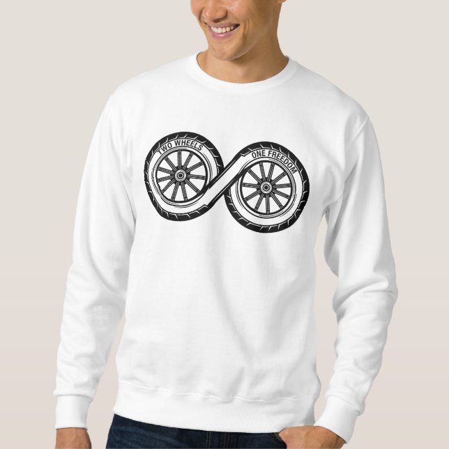 Two Wheels Rider Symbol   Sweatshirt (Vorderseite)