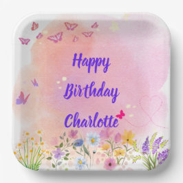 "Two Wild & Full of Wonder" - Glückliches Geburtst Pappteller