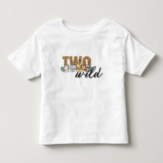 Two Wild Safari Jungle Thema 2. Geburtstag Kleinkind T-shirt