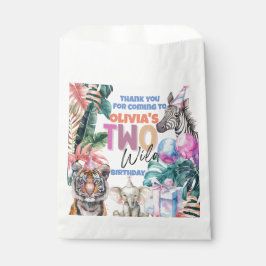 Two Wild Safari zweites Party Animal danke Geschenktütchen