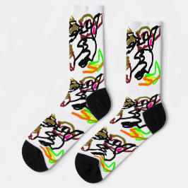 Two wolves Autumn Socken