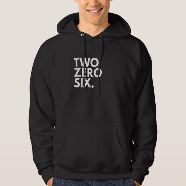 TWO ZERO SIX Area Code 206 Seattle WA Washington U Hoodie (Vorderseite)