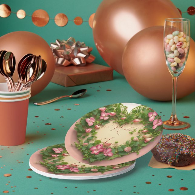 #TwoHearts,OneJourneyPaperPlate Pappteller (Multi)