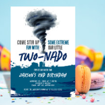 Twonado Twister Tornado Blue Grunge Geburtstag