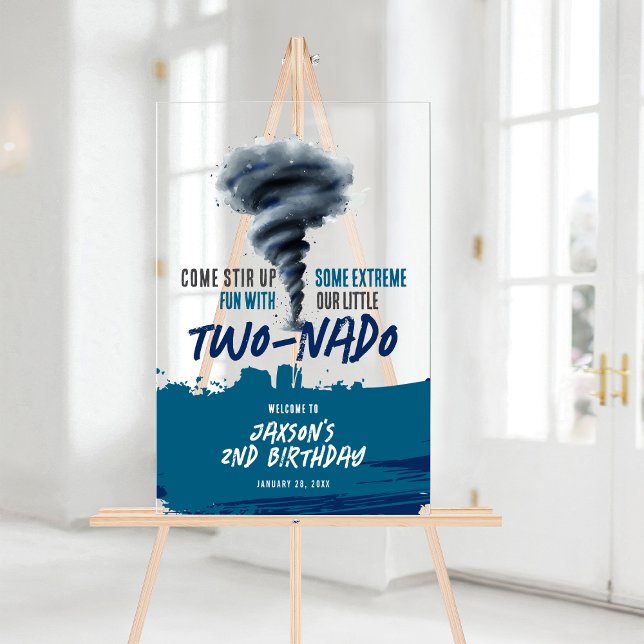 Twonado Twister Tornado Grunge Birthday Welcome Acrylschild (Twonado Twister Tornado Grunge Birthday Welcome Acrylic Sign)