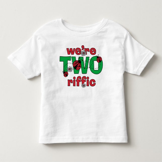 TWOriffic Ladybug 2. Geburtstag Kleinkind T-shirt (Vorderseite)