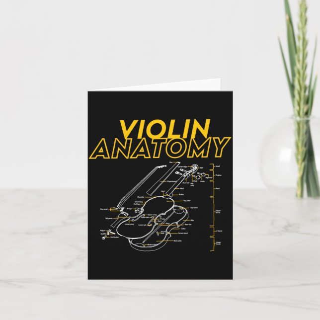 Twoset Violin Violin Anatomie Zeichnung Diagramm L Karte (Vorderseite)
