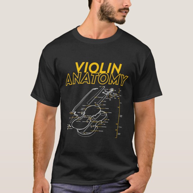 Twoset Violin Violin Anatomie Zeichnung Diagramm L T-Shirt (Vorderseite)