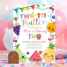 Twotti Frutti 2. Geburtstagseinladung