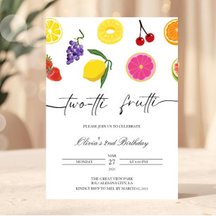 Twotti Frutti 2. Geburtstagseinladung Fruchtparty Einladung