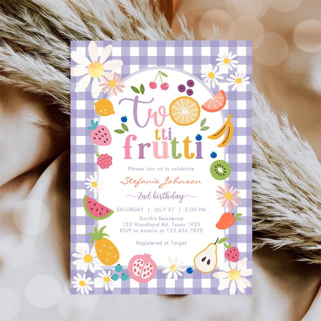 Twotti Frutti 2nd Birthday Invitation (Créateur téléchargé)