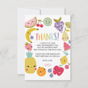 Twotti Frutti Carte de remerciements d'anniversair