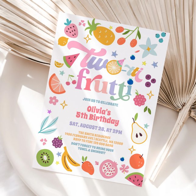 Twotti Frutti Fruit 2nd Birthday Invitation (Créateur téléchargé)