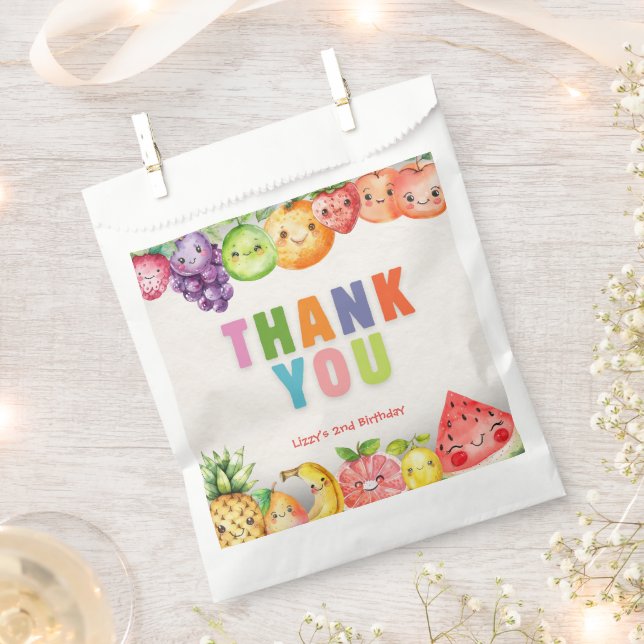 Twotti Frutti Fruit Thema Danke Geschenktütchen (Ausgeschnitten)