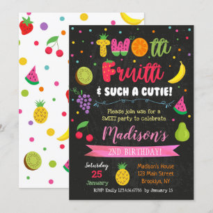 Twotti Frutti Fruits Anniversaire Invitations