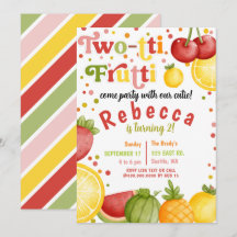 Twotti Frutti Fruity Fun Zweite Geburtstagsparty