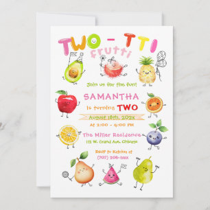 Twotti Frutti Geburtstagsgeschenk Einladung