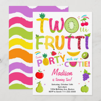 Twotti Frutti Party Süsse Geburtstag Einladung