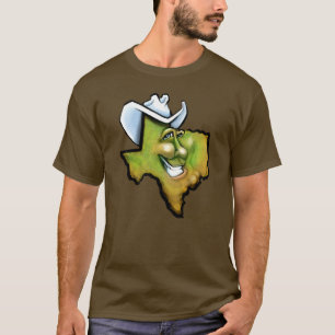 TX Hill Country Cartoon Karte T-Shirt