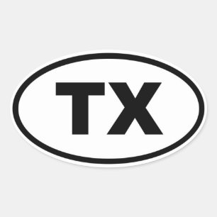 TX Texas Ovaler Aufkleber