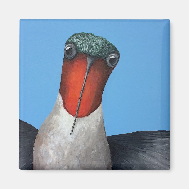 Ty, ein Ruby Throated Hummingbird Magnet (Vorne)