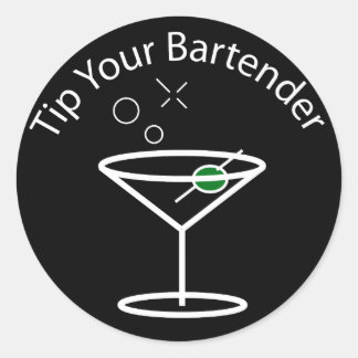 TYB Martini-Logo Runder Aufkleber