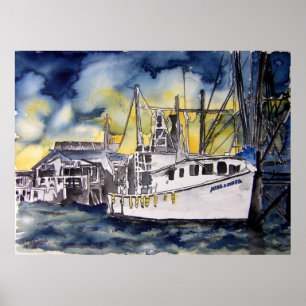 tybee_Insel_boat Poster