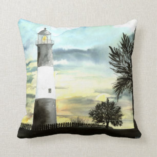 Tybee Insel-Leuchtturmkissen Kissen