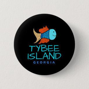 Tybee Island, Fischurlaub Tybee Georgia T-Shirt Button