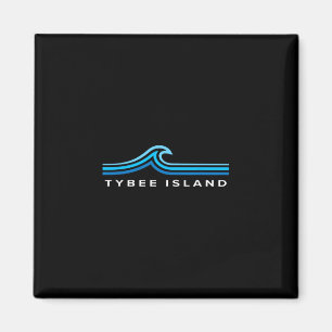 Tybee Island Ga Wellen Vintage Männer Frauen Mädch Magnet