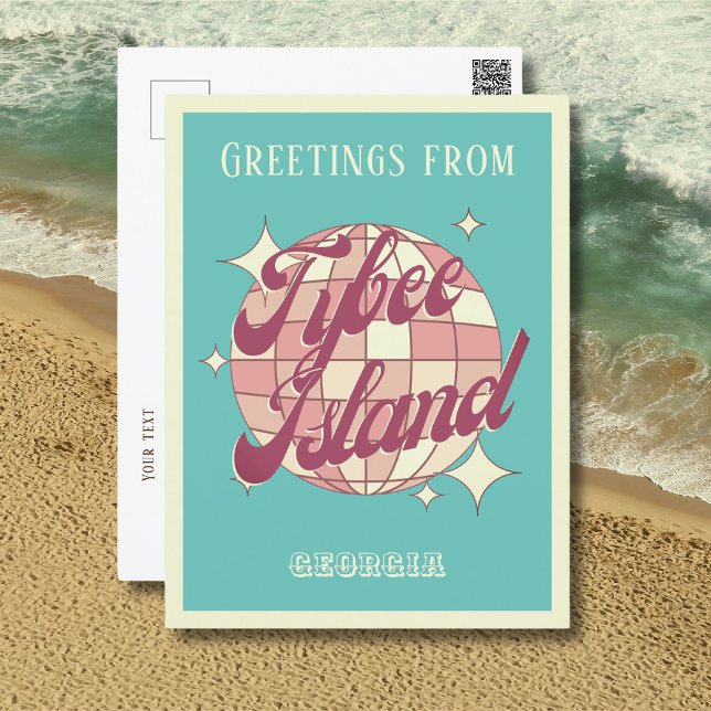 Tybee Island Georgia Chatham USA retro Carte posta (Créateur téléchargé)