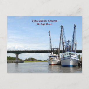 Tybee Island Georgia Fischerboote Postkarte