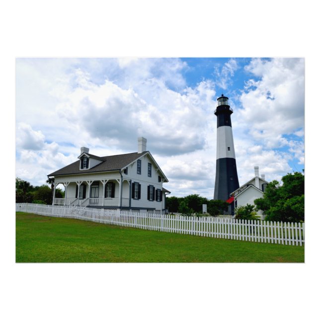 Tybee Island, Georgia Lighthouse Fotodruck (Vorne)