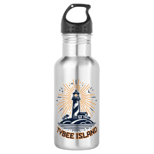 Tybee Island Georgia Lighthouse Sunrise Edelstahlflasche