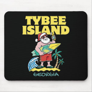 Tybee Island Georgia Weihnachtssurfen Mousepad