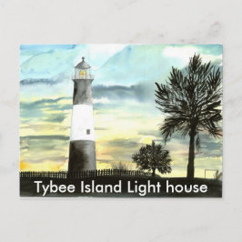 TYBEE Island Lighthouse Kunstgeschenke, ... Postkarte