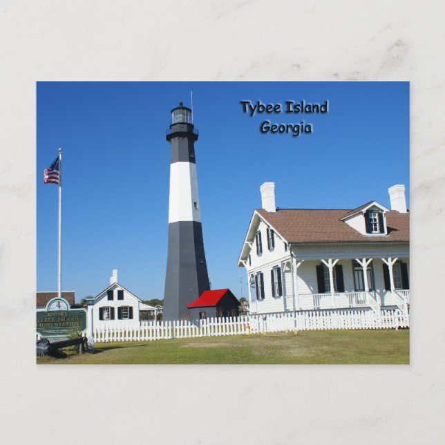 Tybee Island Lighthouse Postkarte (Vorderseite)
