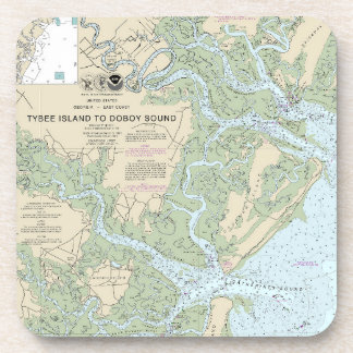 Tybee Island to Doboy Sound Nautical Chart 11509 Getränkeuntersetzer