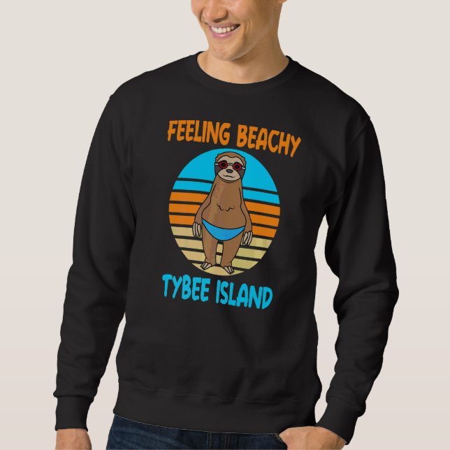 Tybee Island Vacation Fun Sloth Sweatshirt (Vorderseite)