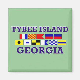 Tybee Island Wasserflagge - Square Magnet