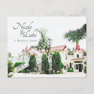 Tybee Island Wedding Kapelle Save the Date Einladung