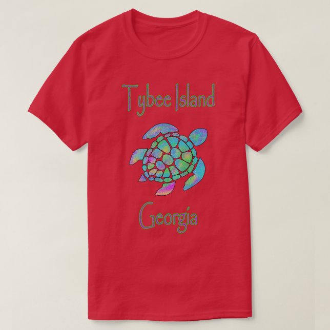 Tybeinsel Georgia Sea Turtle T-Shirt (Design vorne)