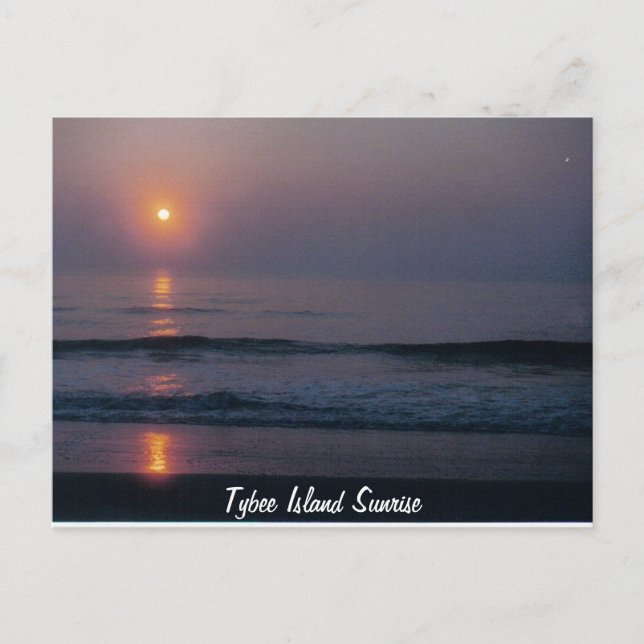 Tybeinsel Sunrise Georgia Postcard Postkarte (Vorderseite)